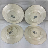 4 Assiettes creuses Terre de fer Longchamp