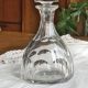 Cut glass liqueur carafe with flat sides, signed Baccarat.