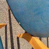 Set of 4 green bistro chairs