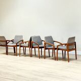 Set of 6 Danish “Knife Chairs” by K.S, 1960s