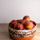 Enamelled terracotta salad bowl