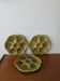 Set of 3 vintage green Sarreguemines majolica oyster plates.