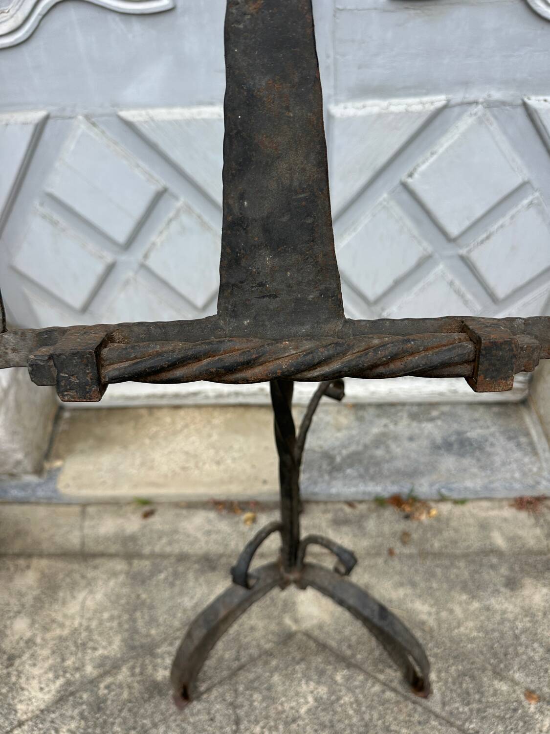Ancient church lectern, wrought iron music stand