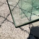 Low table design in tempered glass