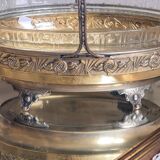 Planter/table centerpiece in gold and silver metal