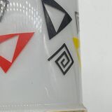 Opaline pendant light / lamp / ceiling light with geometric decor