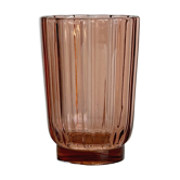 Vase en verre rose translucide