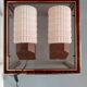 Pair of wall lights by Louis Kalff for Philips - glass and opaline.