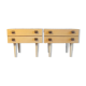 Paire de chevets vinatge en bois blanchi
