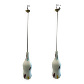 Lot de 2 suspensions en verre de Murano par De Mayo