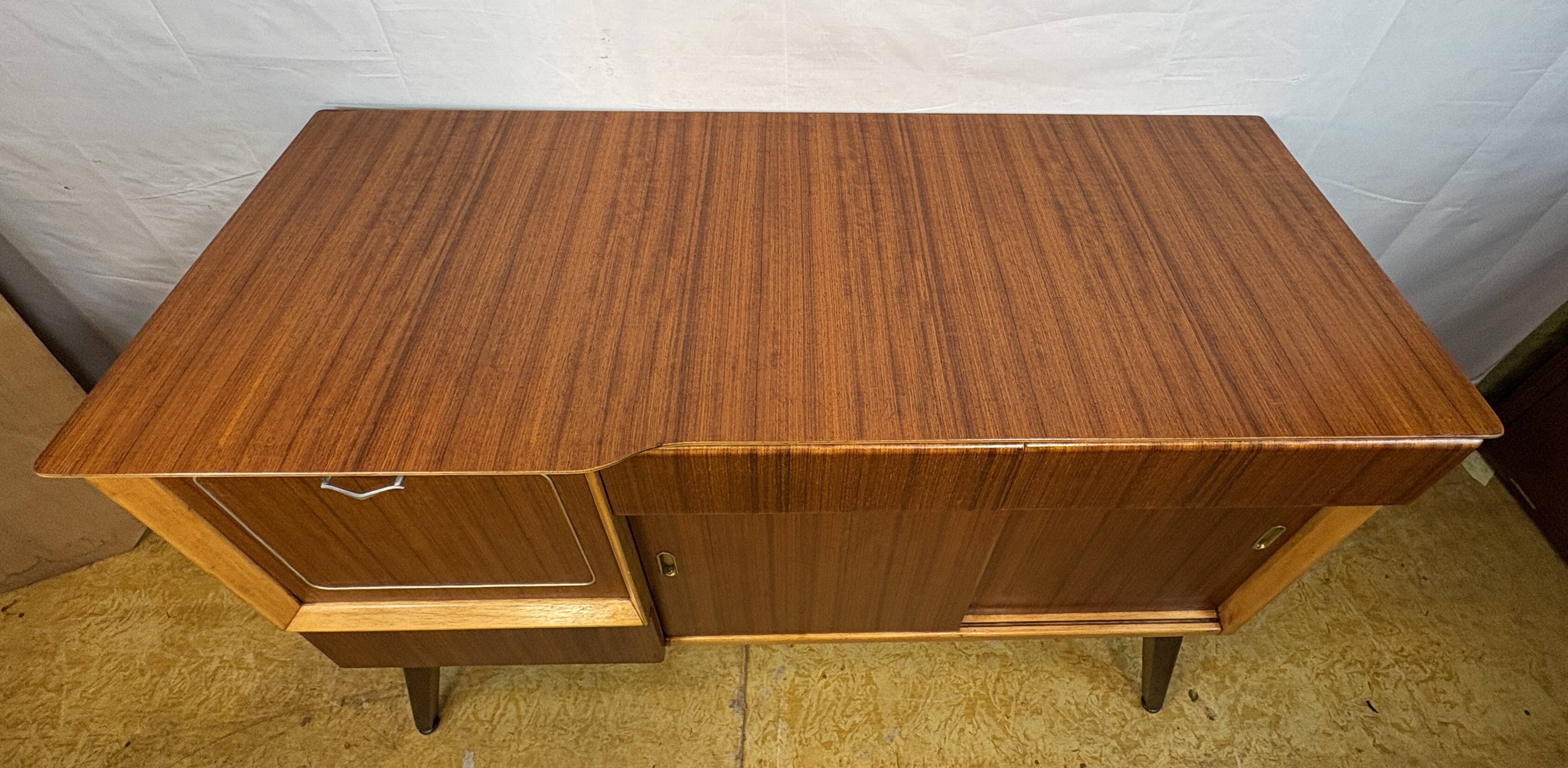 Mid-Century Retro Vintage Teak Cocktail Credenza / Sideboard by Beautility