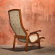 Vintage Mid Century High Back Lounge Arm Chair, 50s