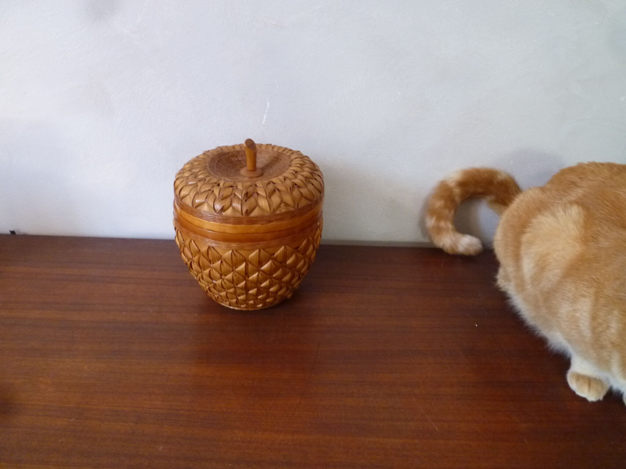 Apple box made of vegetable fibre