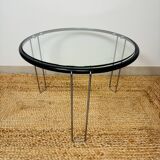 Vintage Italian Coffee Table 1970s - Chrome & Glass - Elegance