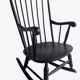 Rocking-chair noir Stol Kamnik