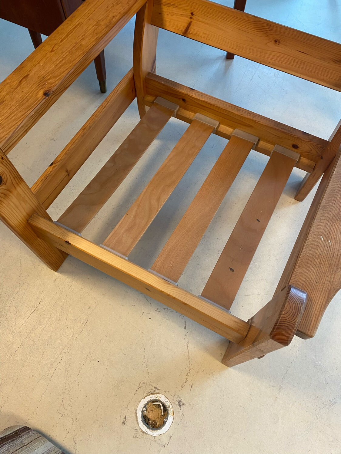 Vintage armchairs brutalist pine, 60's