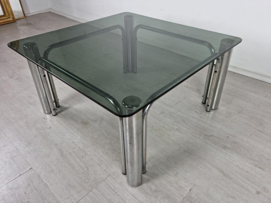 Vintage chrome coffee table
