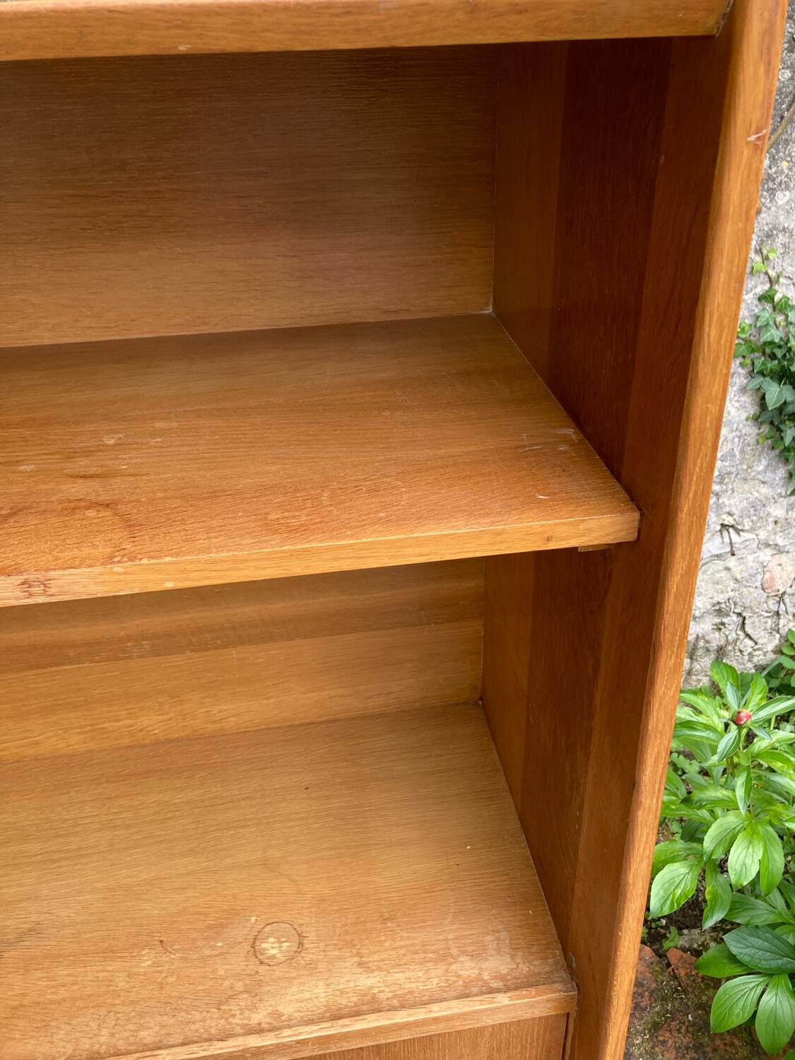 Vintage bookcase shelf