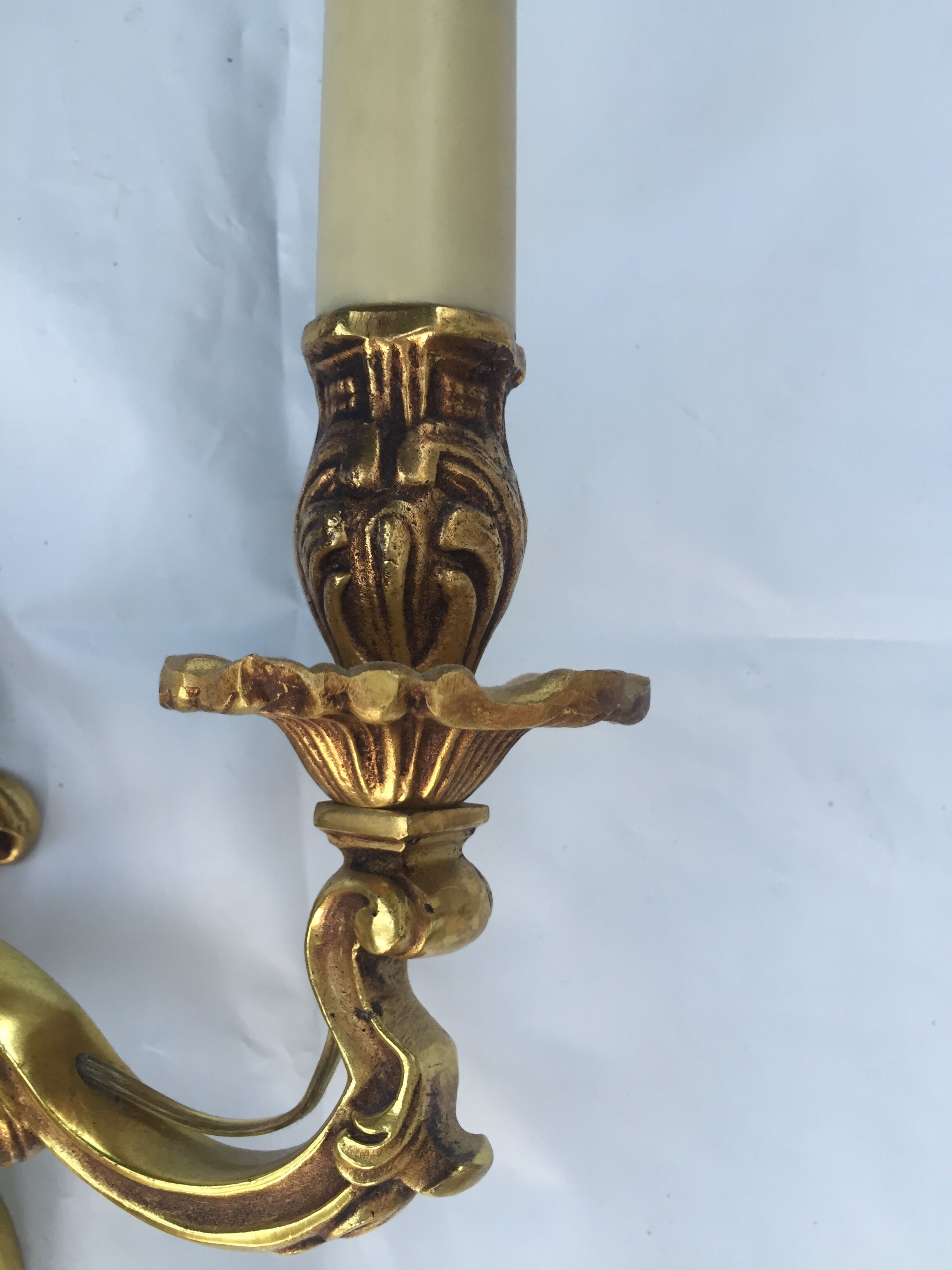 Pair of gilded bronze