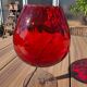 Giant glass 29 cm Empoli ruby red vintage blown glass