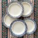 5 deep plates made of ironstone "Directoire" Salins