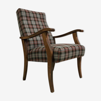 Scandinavian armchair with scottish tiles