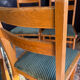 Set of 4 vintage chairs in wood and corduroy – 1950s/60s