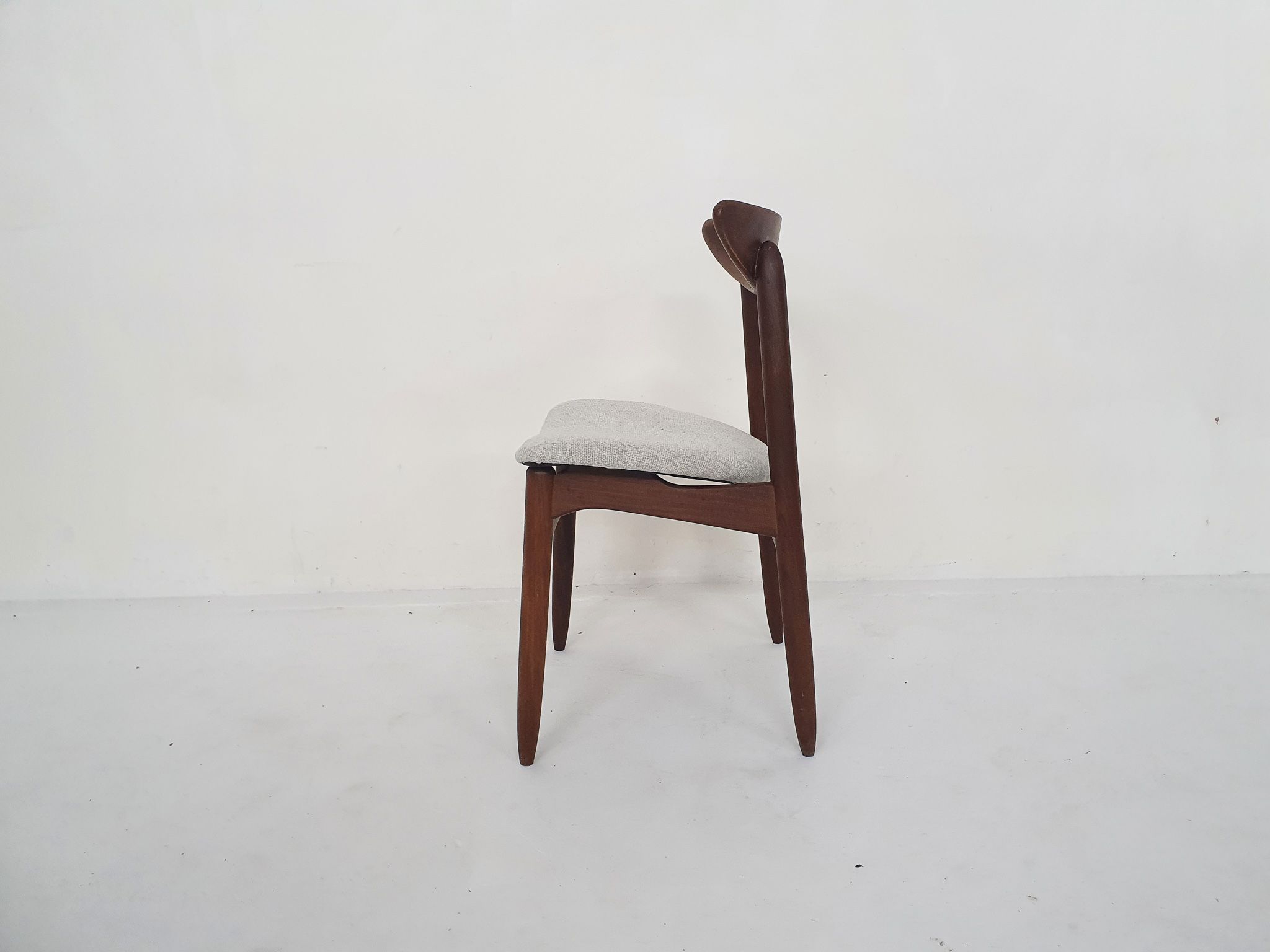 Solid teak Danish dining chair, Denmark 1950's