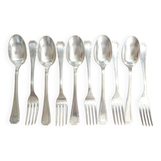Set of 5 forks and 5 tablespoons Christofle Alfenid