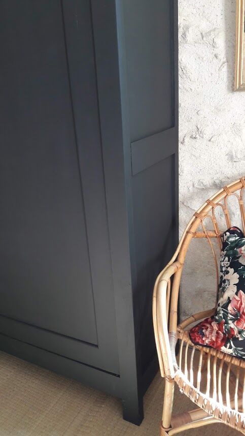 Matte black Paris wardrobe