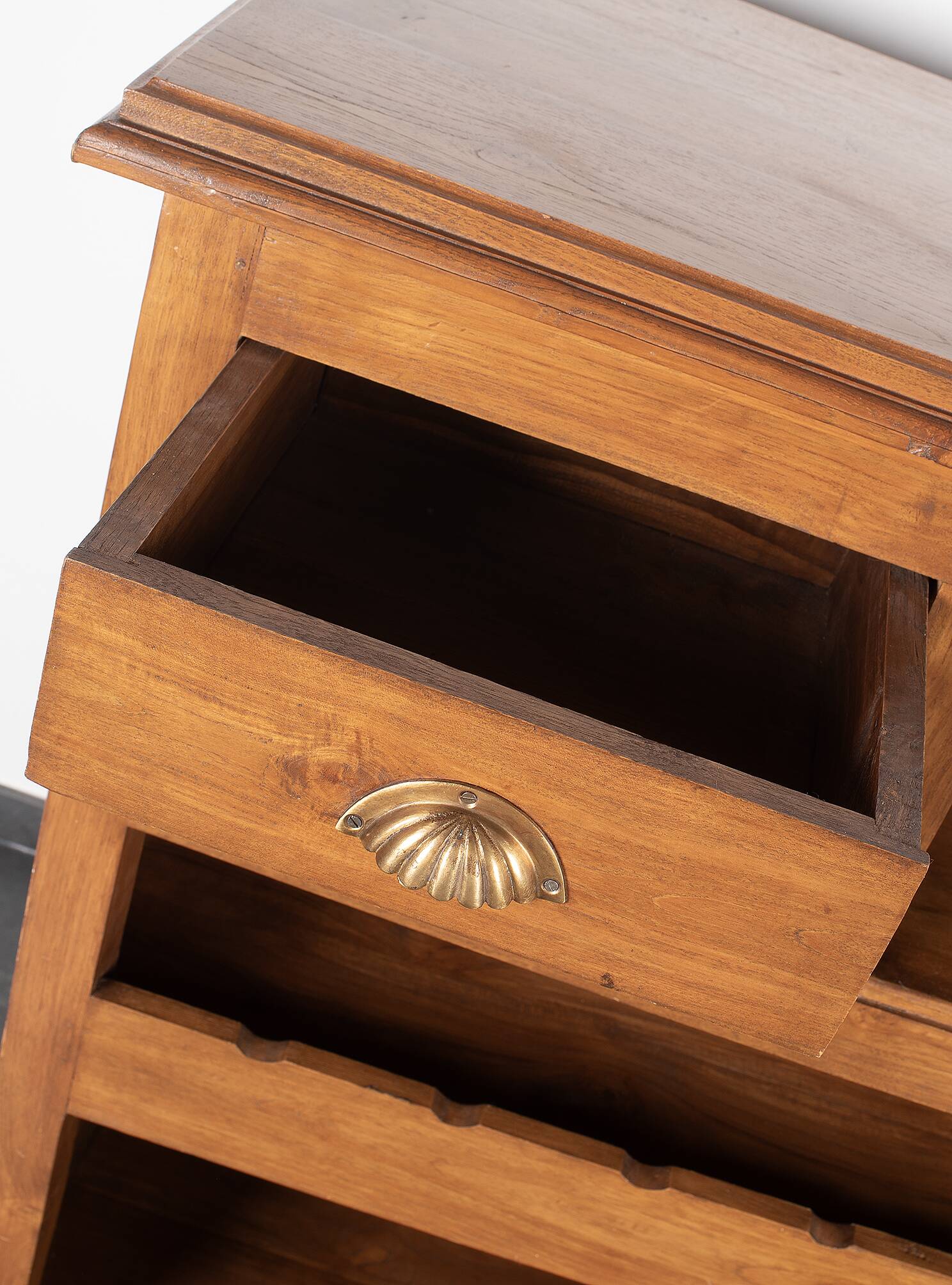 Vintage bar cabinet, bottle rack, with drawers