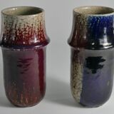 Scandinavian Modern Ceramic Vases, Sylvia Leuchovius, Rörstrand 1976,  Set of 2
