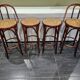 Set of 4 vintage cane bistro stools