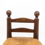 Pair of straw chairs, 1940s
