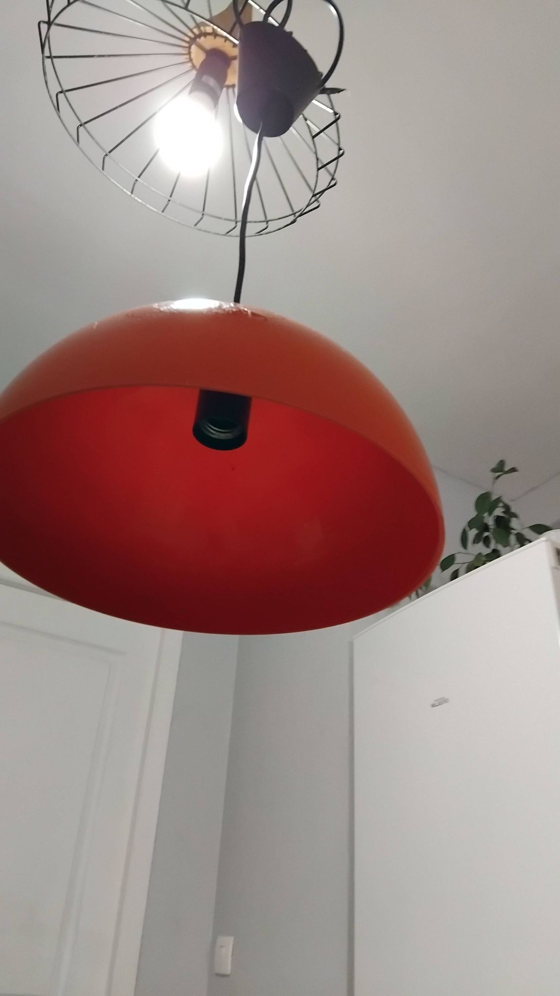 Suspension lustre vintage space age année 70