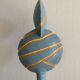 Contemporary sculpture in enamelled terracotta