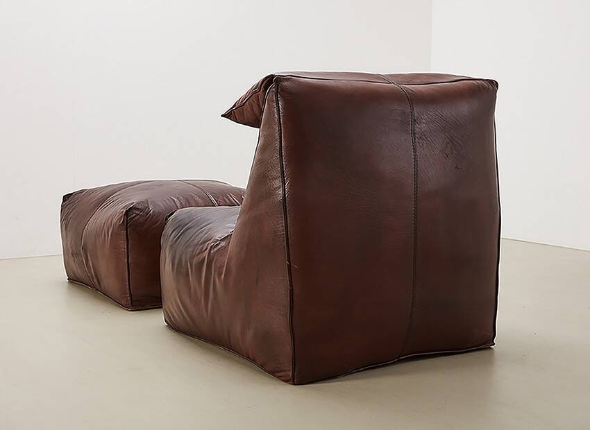 Early Bambole Lounge Chair + Ottoman by Mario Bellini for C&B Italia 1972