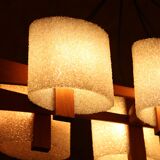 Teak & Perspex granite chandelier (60s)