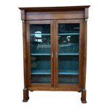 Empire style cherry wood display cabinet/bookcase