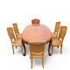 Louis XV style cherry wood table with extensions