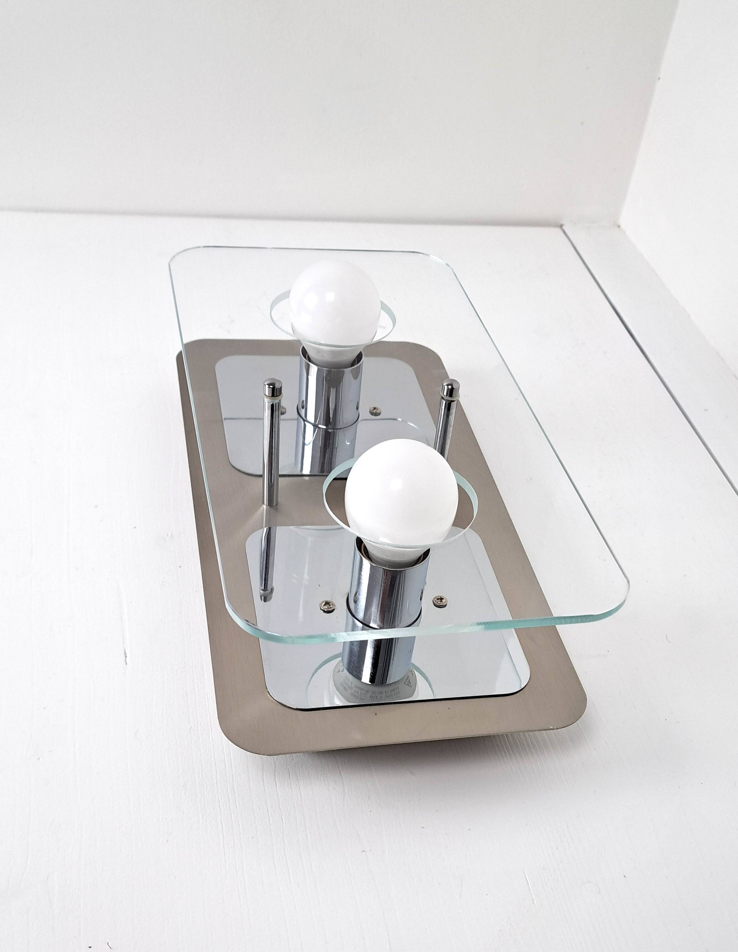 Wofi Leuchten dlg Oxar space age vintage double mirror wall light