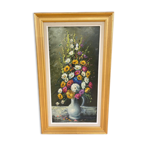 Huile sur toile par Miguel - fleurs