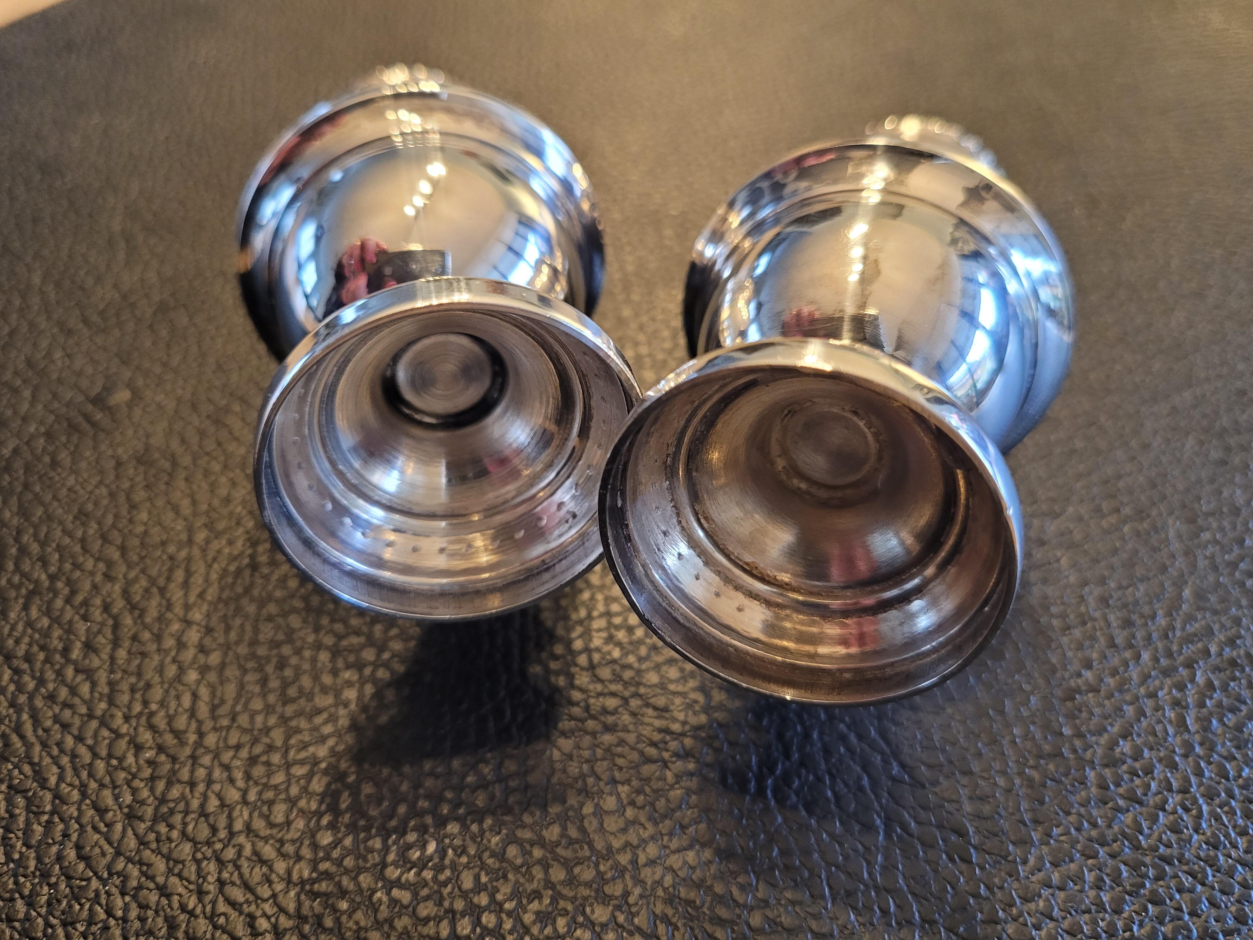 Silver salt and pepper shakers