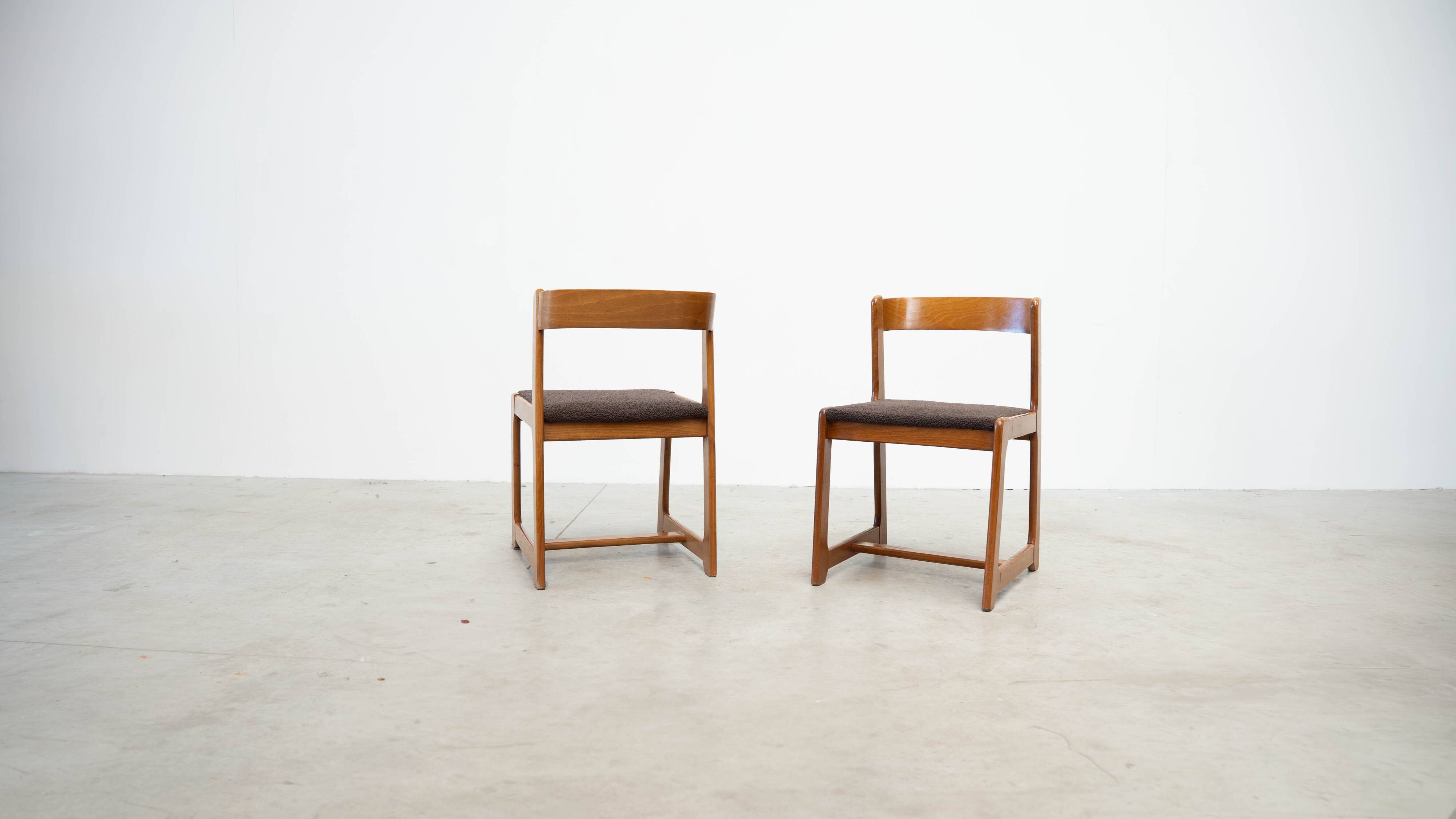 Set of four Italian dining chairs attr. to Willy Rizzo