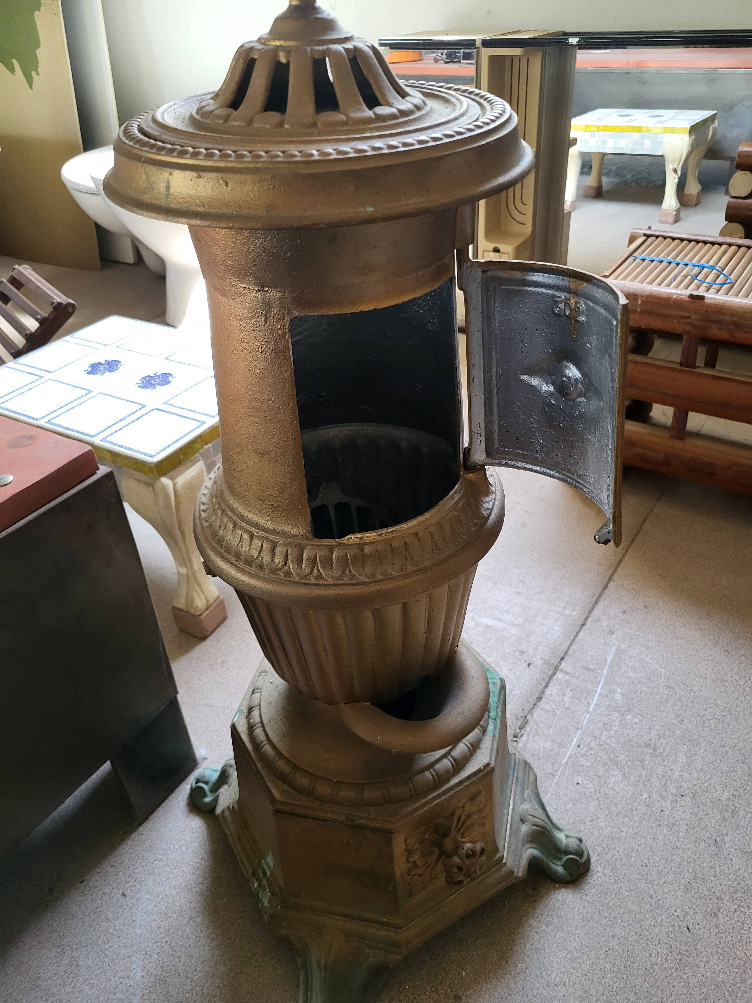 Old Godin cast iron stove.