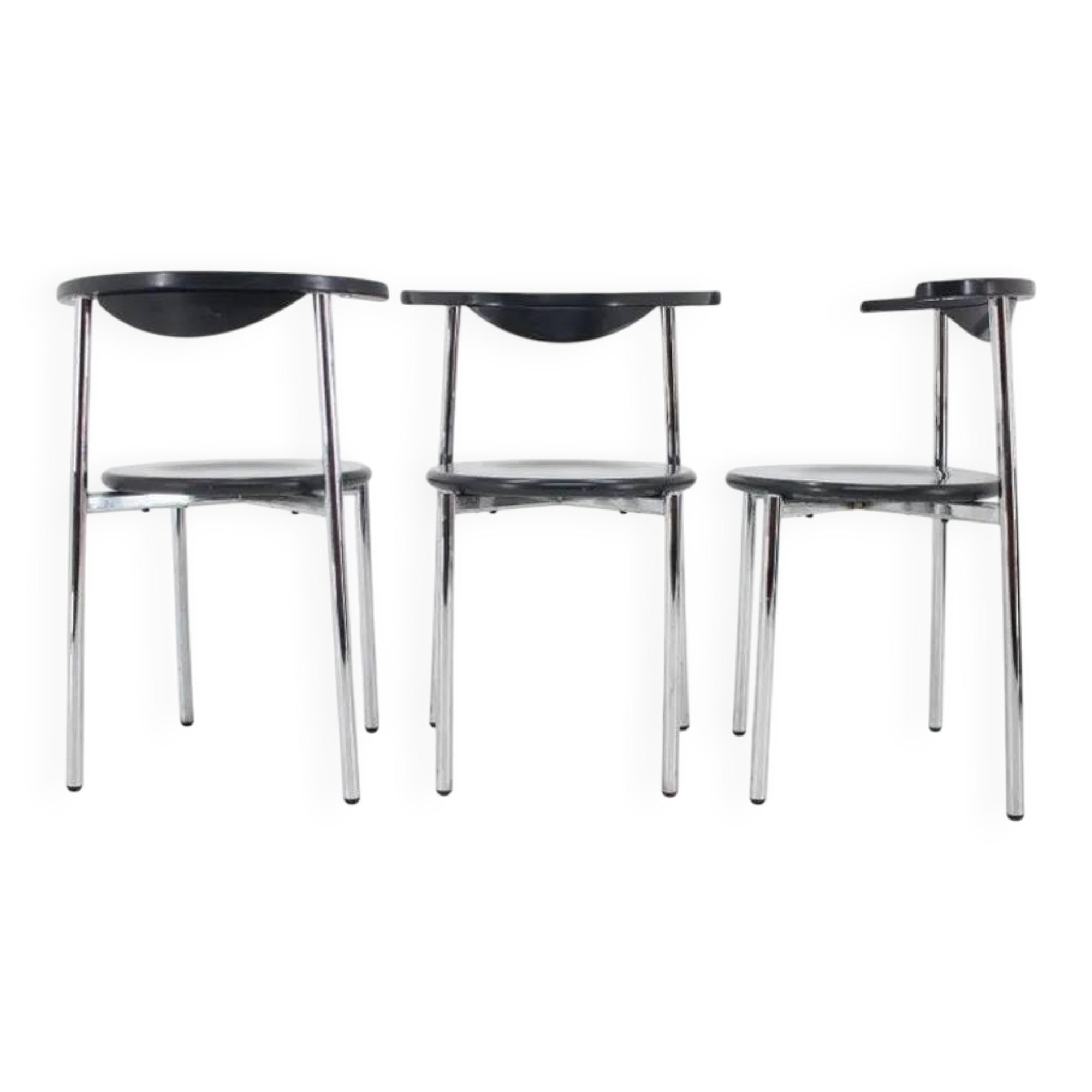 Set of Three Mid Century Dining Chairs, Germany, 1980s