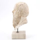 Plaster bust of a Greek man Socrates, 1970s