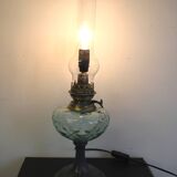 Lampe à huile transformée en lampe de chevet