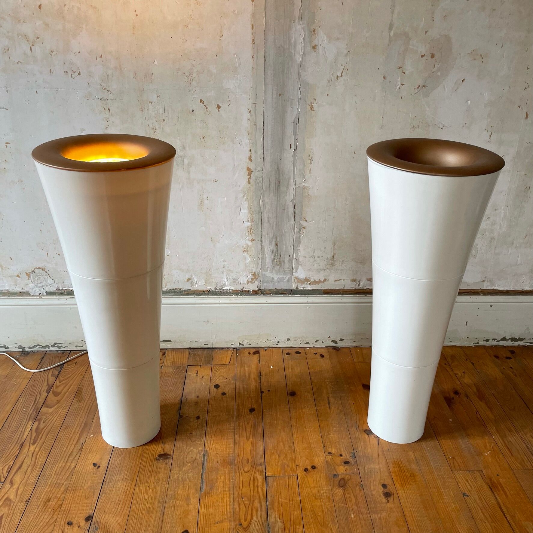 Floor lamps "flambeau", kaoyi flacha, japan 1980