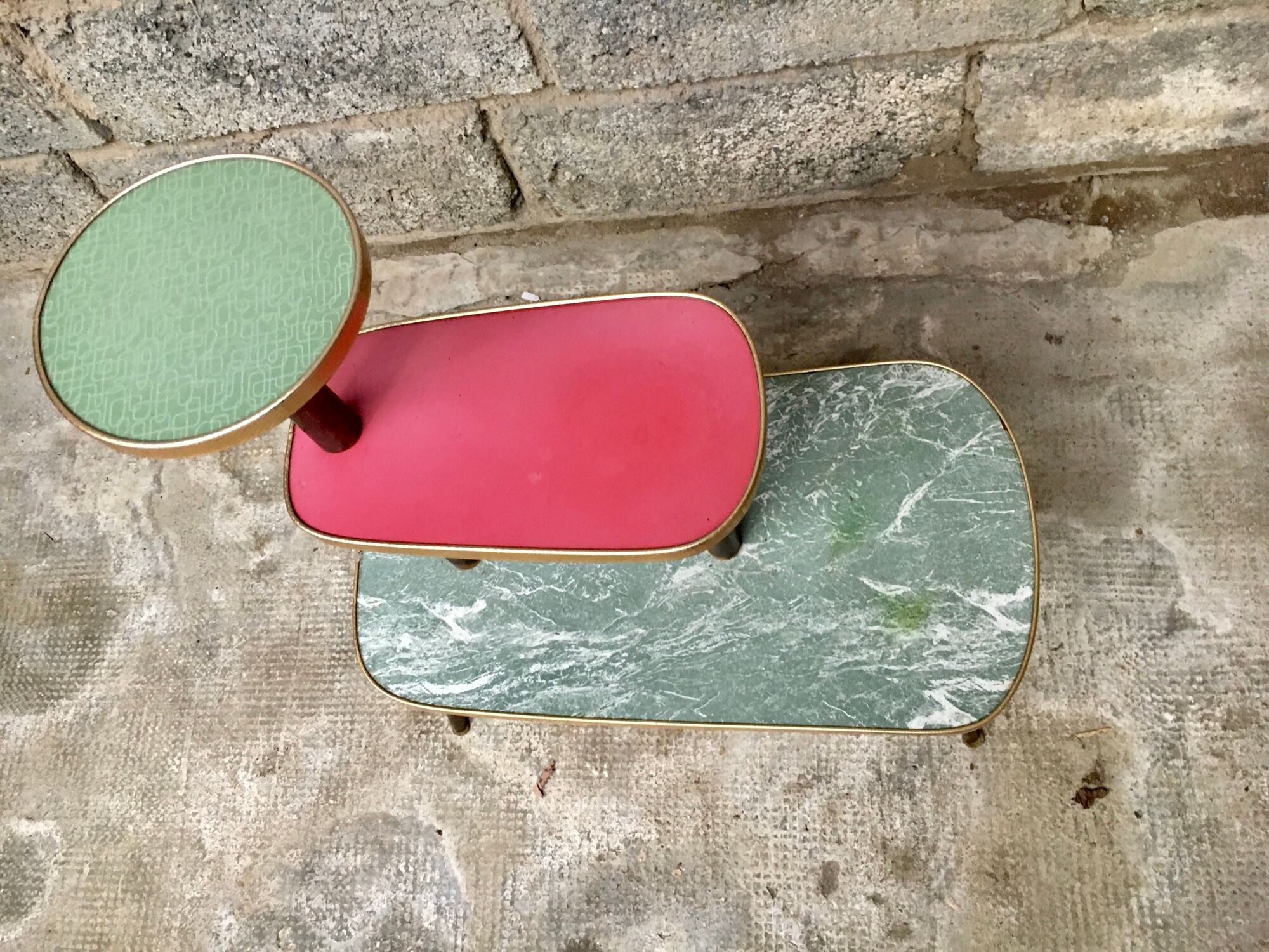 Porte plantes guéridon arbre formica 1950 vintage - rétro